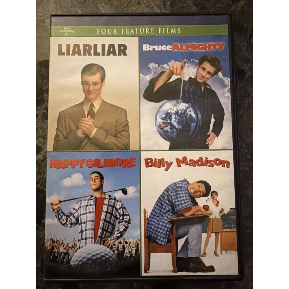 Liar Liar/Bruce Almighty/Happy Gilmore/Billy Madison (DVD, 2012, 2-Disc Set)